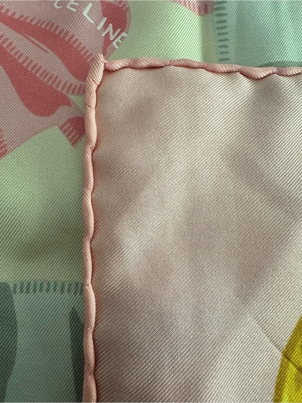 Celine Pink Silk Scarf
